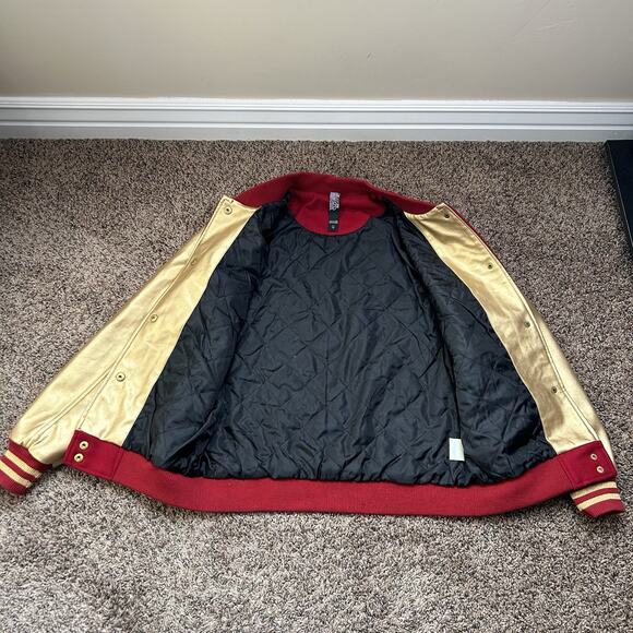 Vintage Sportier Brand Wool Varsity Bomber Jacket Size Medium 1990s - Picture 6 of 14